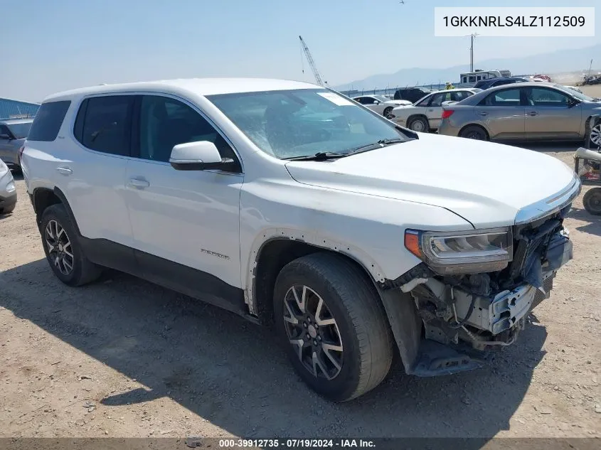 2020 GMC Acadia Fwd Sle VIN: 1GKKNRLS4LZ112509 Lot: 39912735