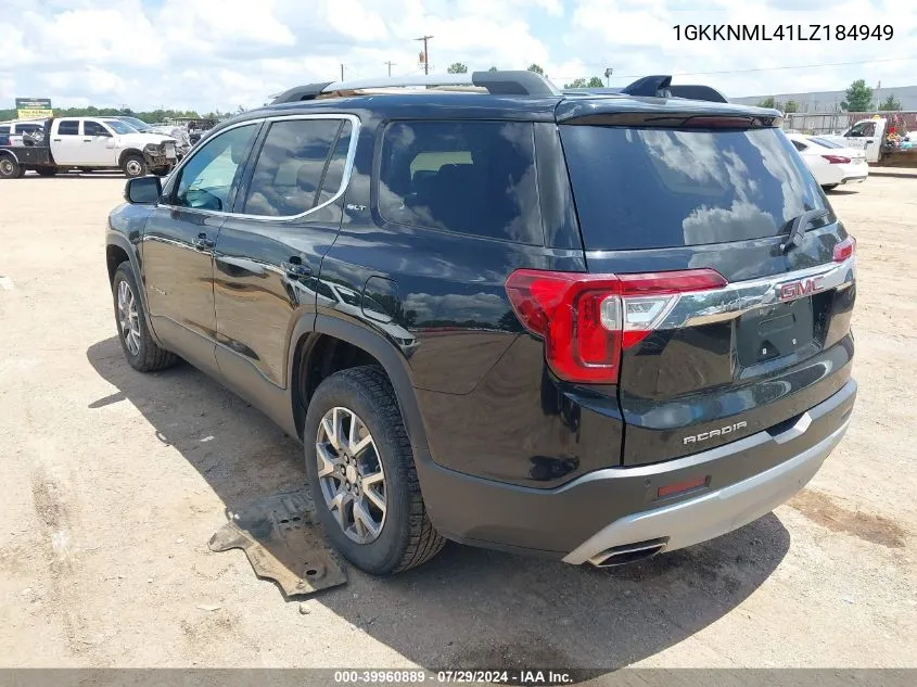 1GKKNML41LZ184949 2020 GMC Acadia Fwd Slt