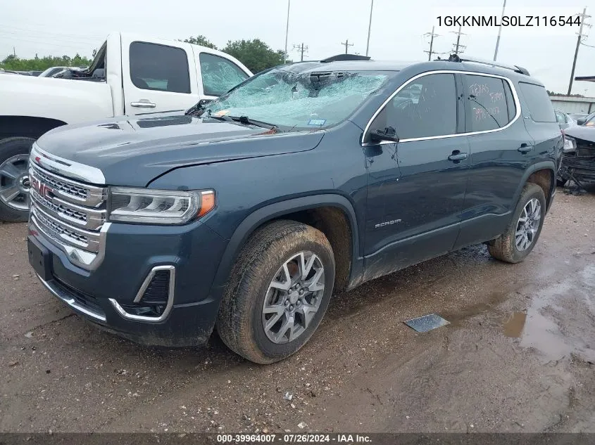 2020 GMC Acadia Fwd Slt VIN: 1GKKNMLS0LZ116544 Lot: 39964007