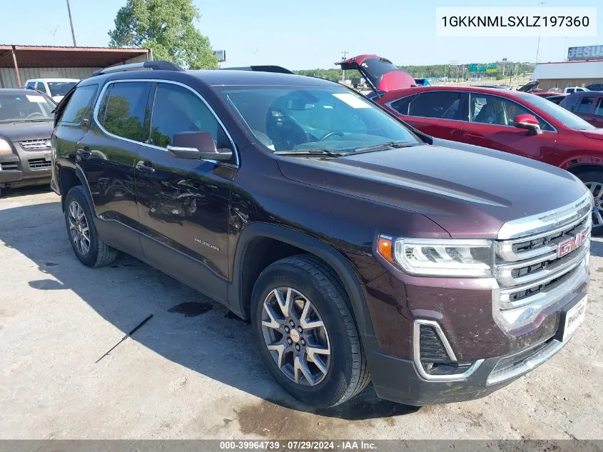 2020 GMC Acadia Fwd Slt VIN: 1GKKNMLSXLZ197360 Lot: 39964739