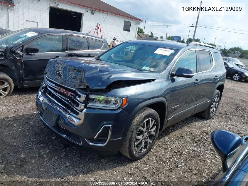 2020 GMC Acadia Fwd Sle VIN: 1GKKNKLAXLZ129099 Lot: 39998006