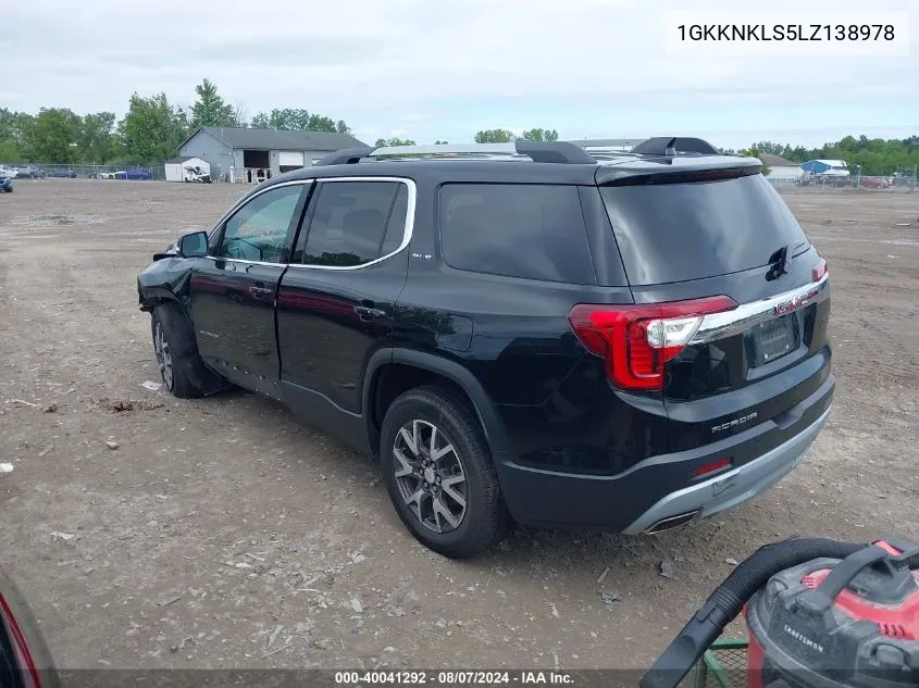 2020 GMC Acadia Fwd Sle VIN: 1GKKNKLS5LZ138978 Lot: 40041292