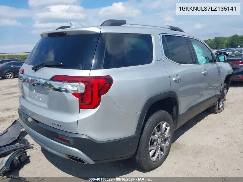 2020 GMC Acadia Awd Slt VIN: 1GKKNULS7LZ135141 Lot: 40130529