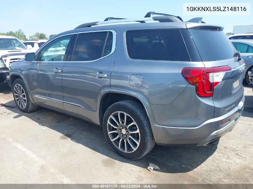 2020 GMC Acadia Awd Denali VIN: 1GKKNXLS5LZ148116 Lot: 40167178