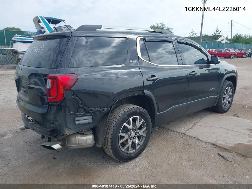 2020 GMC Acadia Fwd Slt VIN: 1GKKNML44LZ226014 Lot: 40187419