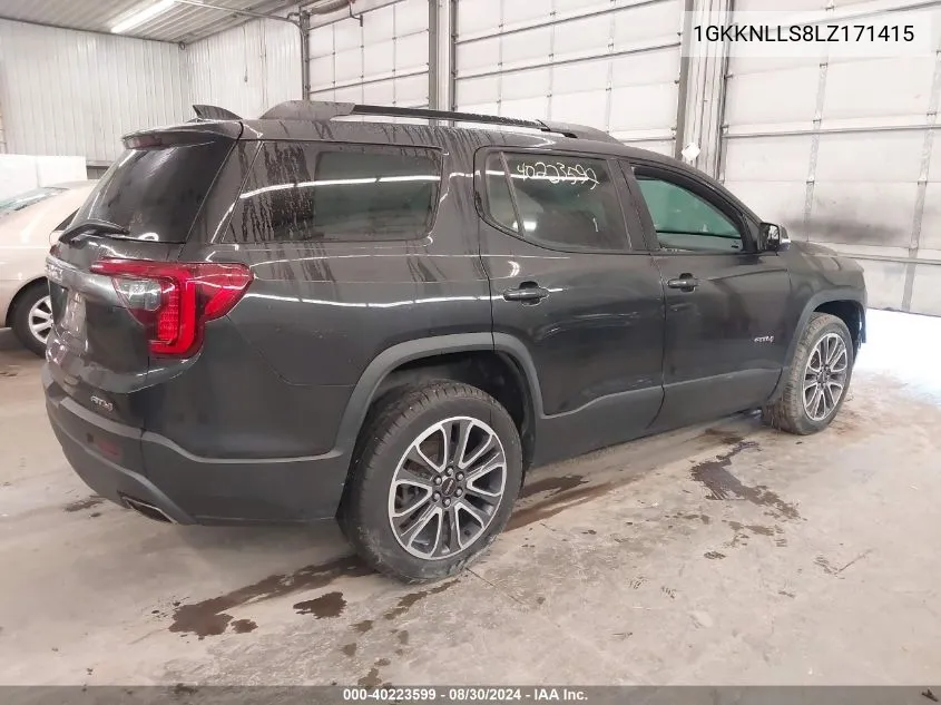 2020 GMC Acadia Awd At4 VIN: 1GKKNLLS8LZ171415 Lot: 40223599