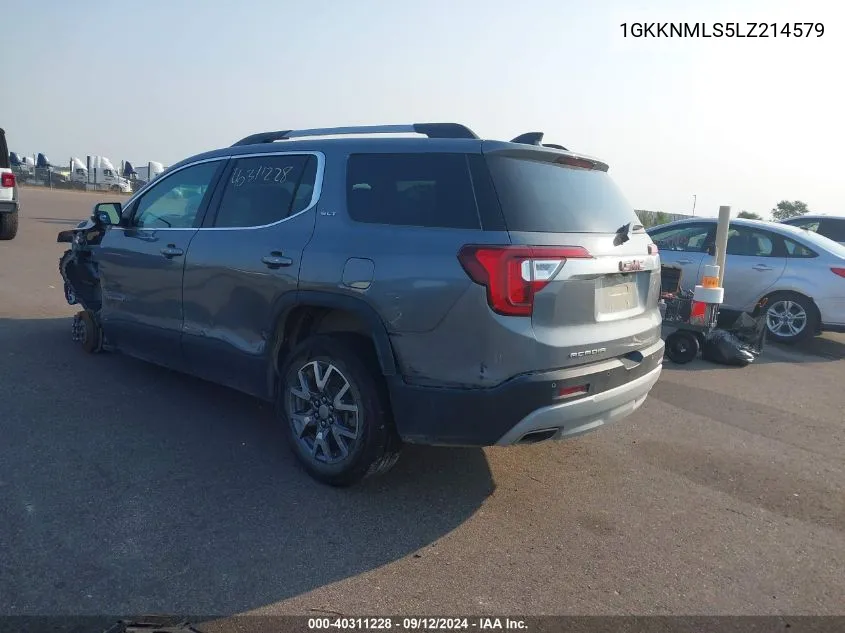 1GKKNMLS5LZ214579 2020 GMC Acadia Slt