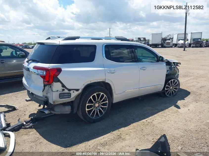 2020 GMC Acadia Fwd Denali VIN: 1GKKNPLS8LZ112582 Lot: 40330708