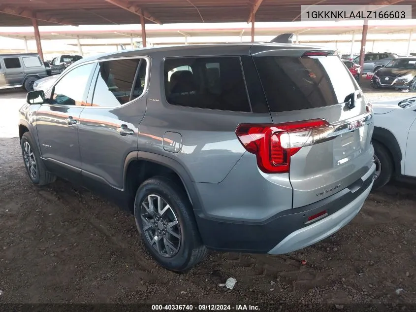 2020 GMC Acadia Sle VIN: 1GKKNKLA4LZ166603 Lot: 40336740