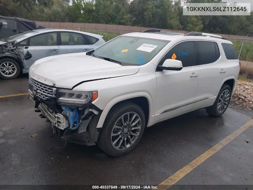 2020 GMC Acadia Awd Denali VIN: 1GKKNXLS6LZ112645 Lot: 40337849