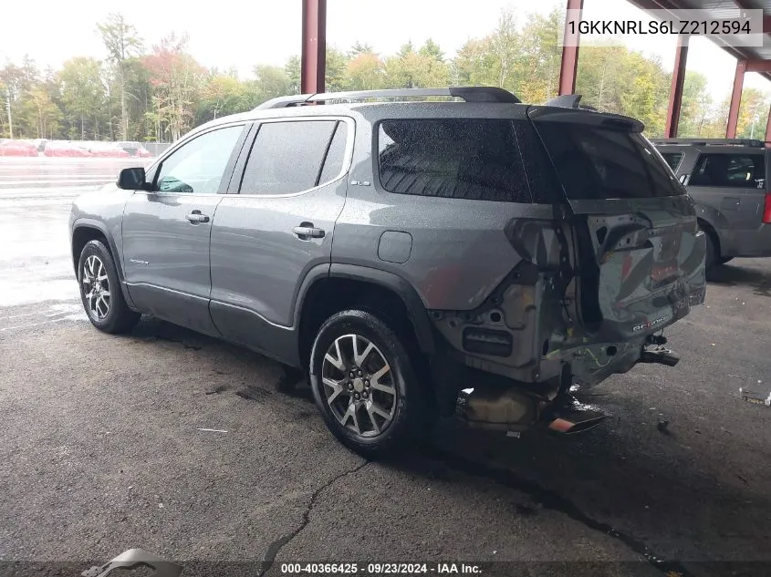 2020 GMC Acadia Fwd Sle VIN: 1GKKNRLS6LZ212594 Lot: 40366425