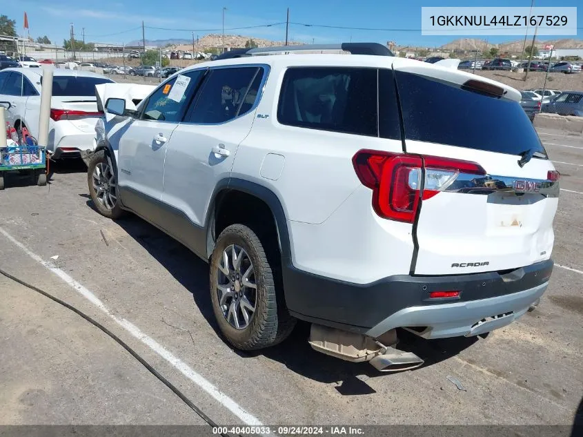 2020 GMC Acadia Slt VIN: 1GKKNUL44LZ167529 Lot: 40405033