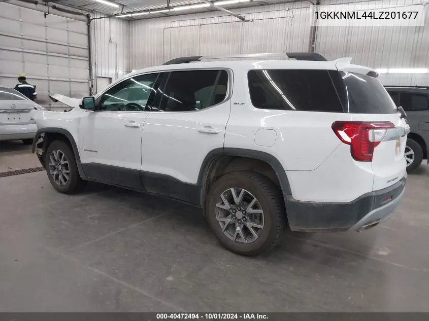 2020 GMC Acadia Slt VIN: 1GKKNML44LZ201677 Lot: 40472494