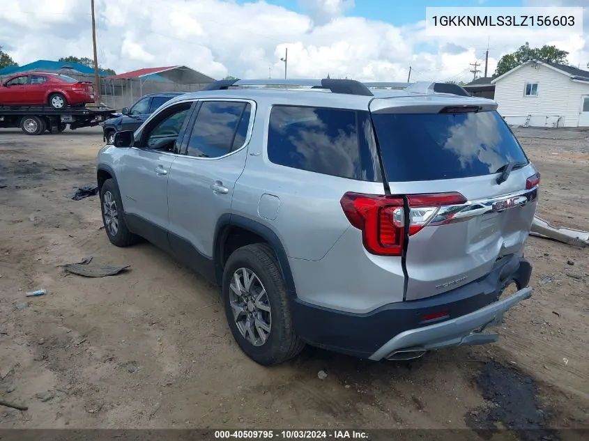 2020 GMC Acadia Fwd Slt VIN: 1GKKNMLS3LZ156603 Lot: 40509795