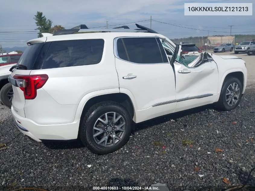 2020 GMC Acadia Awd Denali VIN: 1GKKNXLS0LZ121213 Lot: 40510603