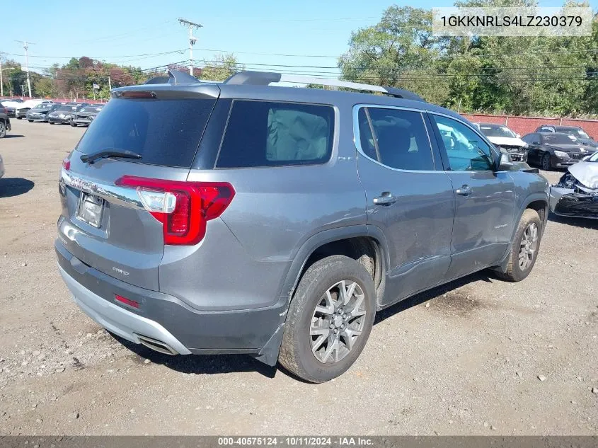 2020 GMC Acadia Fwd Sle VIN: 1GKKNRLS4LZ230379 Lot: 40575124