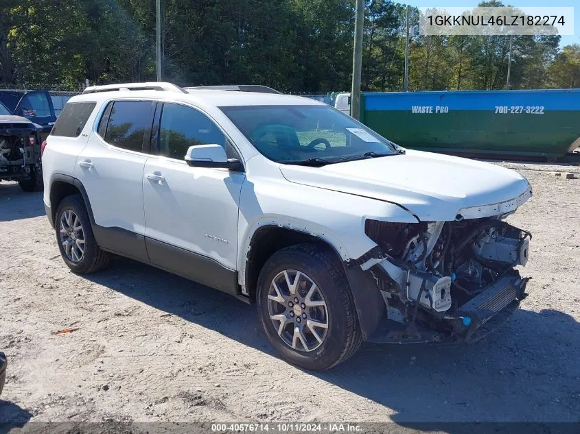 2020 GMC Acadia Awd Slt VIN: 1GKKNUL46LZ182274 Lot: 40576714