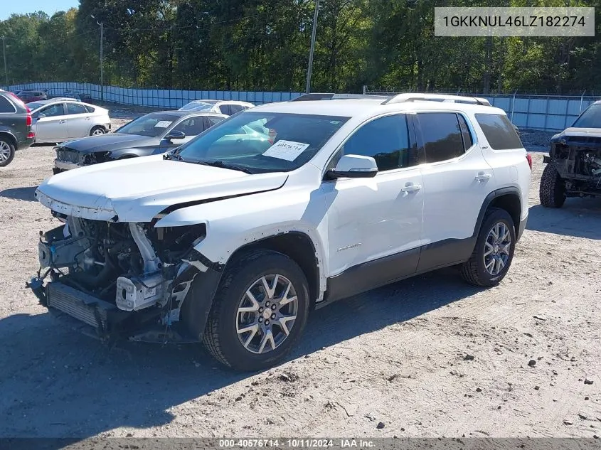 2020 GMC Acadia Awd Slt VIN: 1GKKNUL46LZ182274 Lot: 40576714