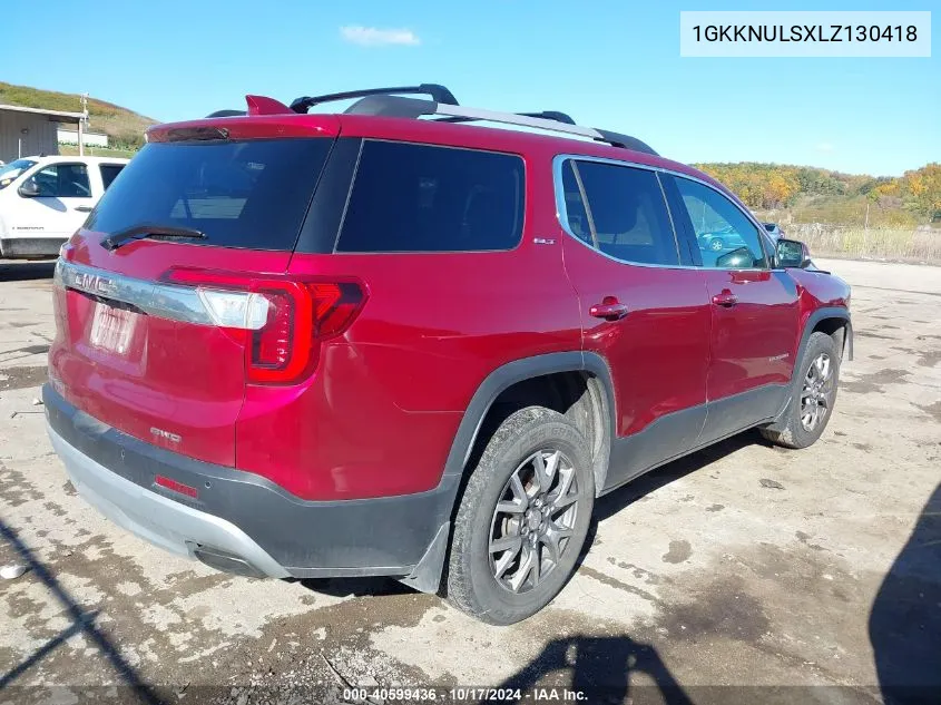 2020 GMC Acadia Awd Slt VIN: 1GKKNULSXLZ130418 Lot: 40599436