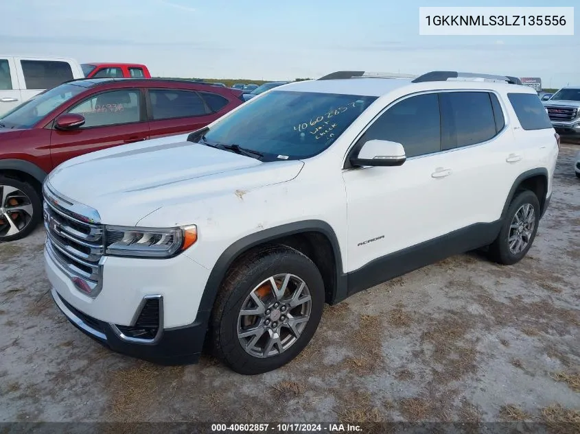 2020 GMC Acadia Slt VIN: 1GKKNMLS3LZ135556 Lot: 40602857