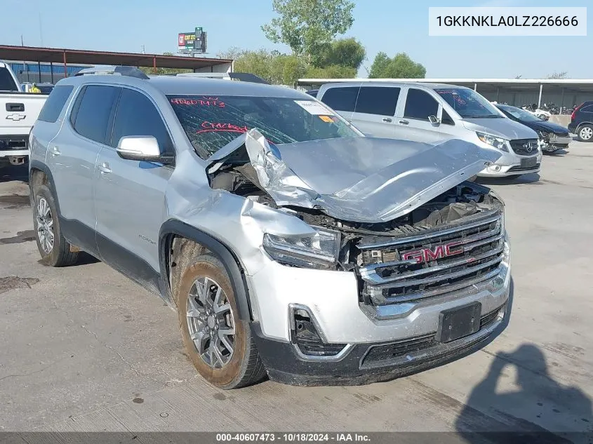 2020 GMC Acadia Fwd Sle VIN: 1GKKNKLA0LZ226666 Lot: 40607473