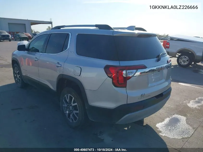 2020 GMC Acadia Fwd Sle VIN: 1GKKNKLA0LZ226666 Lot: 40607473