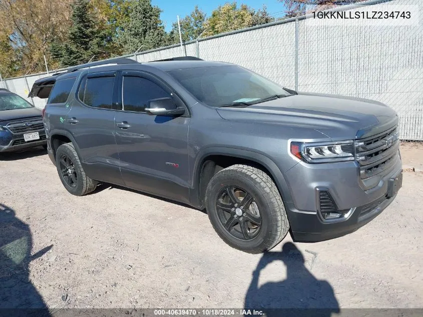 2020 GMC Acadia Awd At4 VIN: 1GKKNLLS1LZ234743 Lot: 40639470