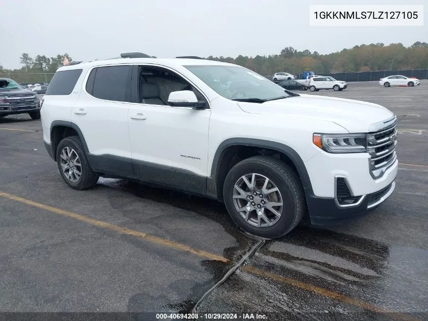 2020 GMC Acadia Fwd Slt VIN: 1GKKNMLS7LZ127105 Lot: 40694208