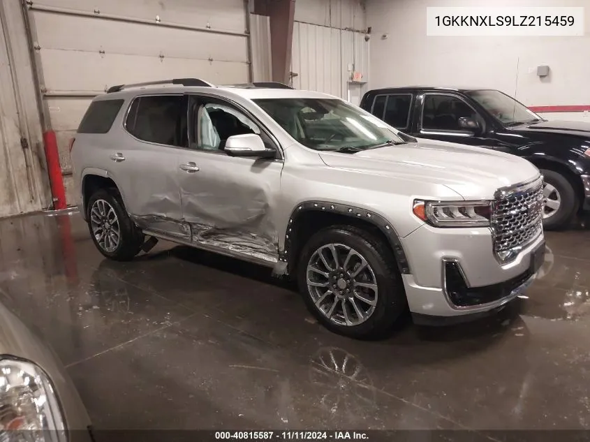 2020 GMC Acadia Awd Denali VIN: 1GKKNXLS9LZ215459 Lot: 40815587