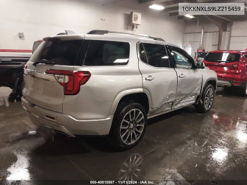 2020 GMC Acadia Awd Denali VIN: 1GKKNXLS9LZ215459 Lot: 40815587