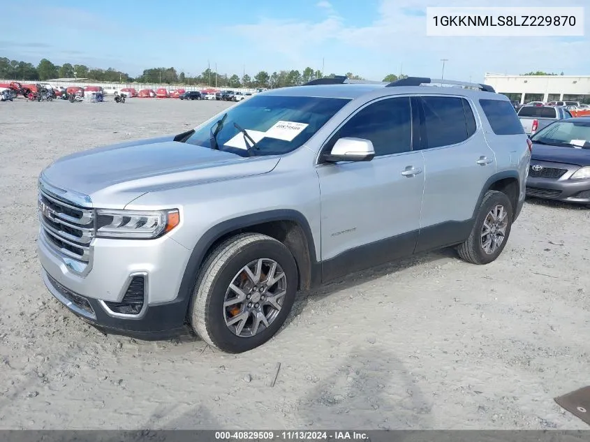 1GKKNMLS8LZ229870 2020 GMC Acadia Fwd Slt