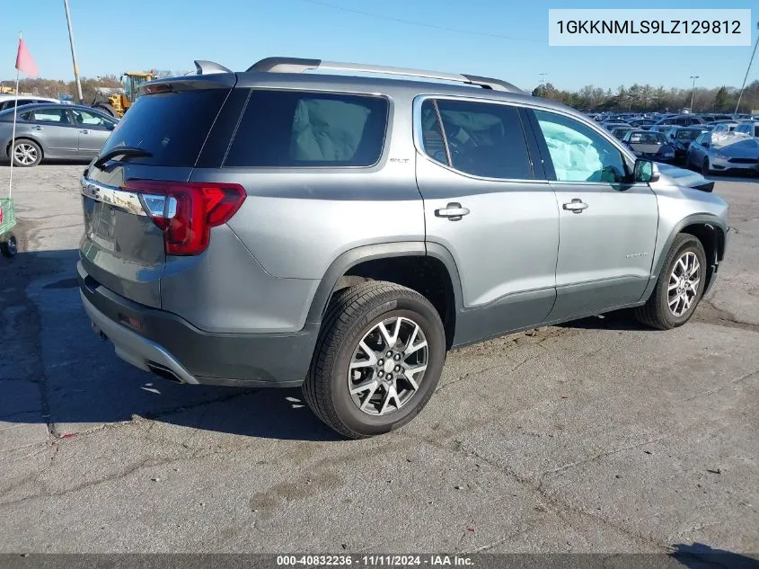 2020 GMC Acadia Fwd Slt VIN: 1GKKNMLS9LZ129812 Lot: 40832236