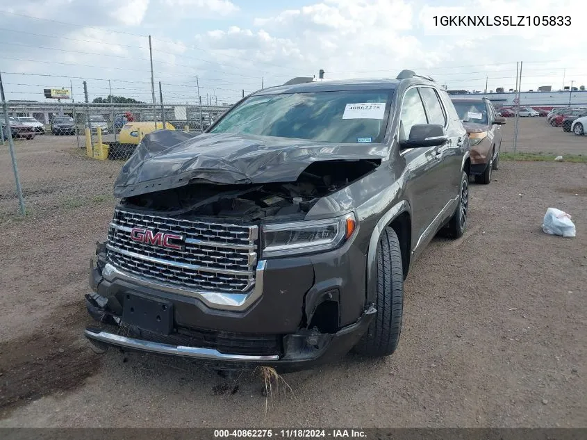 2020 GMC Acadia Awd Denali VIN: 1GKKNXLS5LZ105833 Lot: 40862275