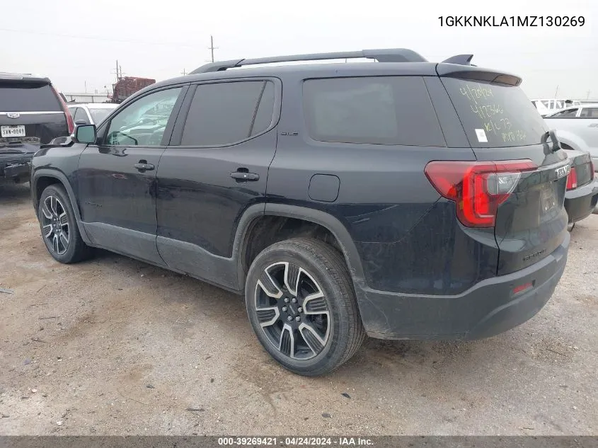 2021 GMC Acadia Fwd Sle VIN: 1GKKNKLA1MZ130269 Lot: 39269421