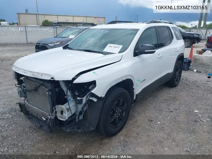 2021 GMC Acadia Awd At4 VIN: 1GKKNLLSXMZ103165 Lot: 39672013