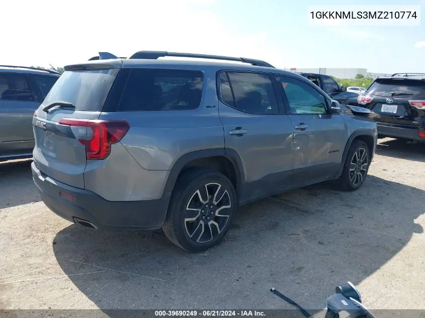 1GKKNMLS3MZ210774 2021 GMC Acadia Fwd Slt