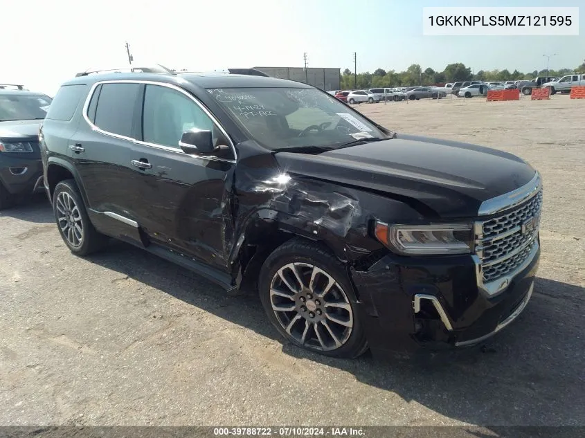 2021 GMC Acadia Fwd Denali VIN: 1GKKNPLS5MZ121595 Lot: 39788722