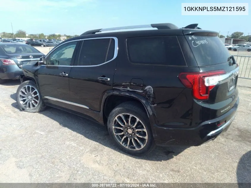 2021 GMC Acadia Fwd Denali VIN: 1GKKNPLS5MZ121595 Lot: 39788722