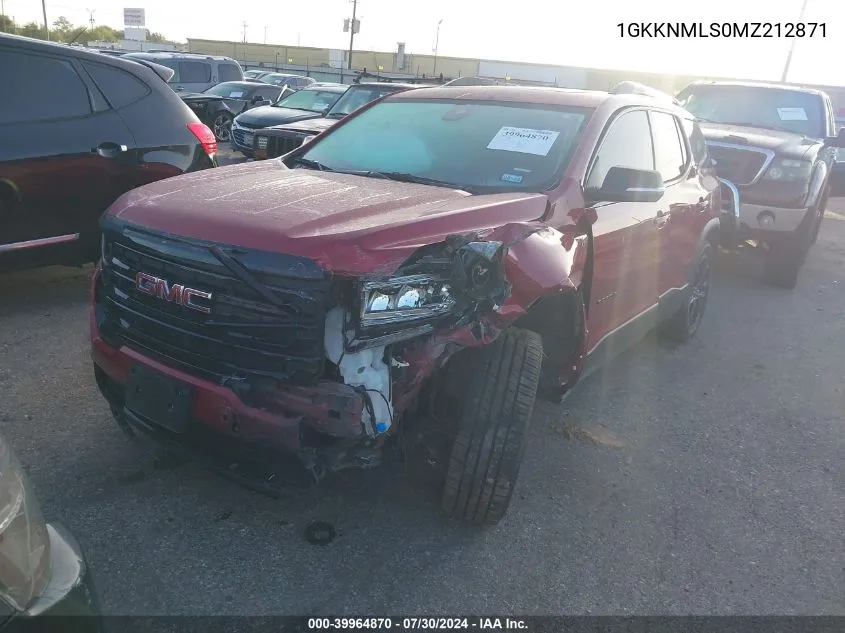 1GKKNMLS0MZ212871 2021 GMC Acadia Fwd Slt