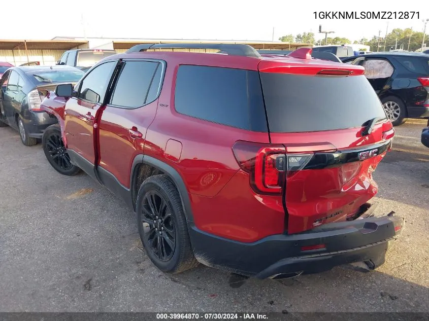 1GKKNMLS0MZ212871 2021 GMC Acadia Fwd Slt