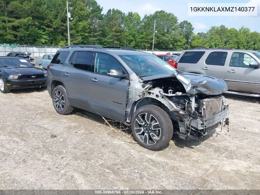 2021 GMC Acadia Fwd Sle VIN: 1GKKNKLAXMZ140377 Lot: 39965766