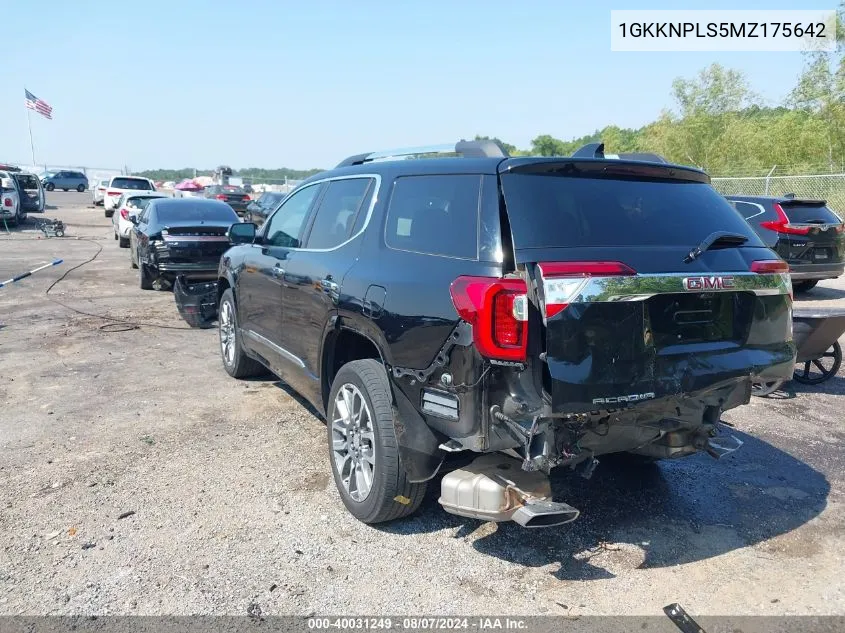 1GKKNPLS5MZ175642 2021 GMC Acadia Fwd Denali