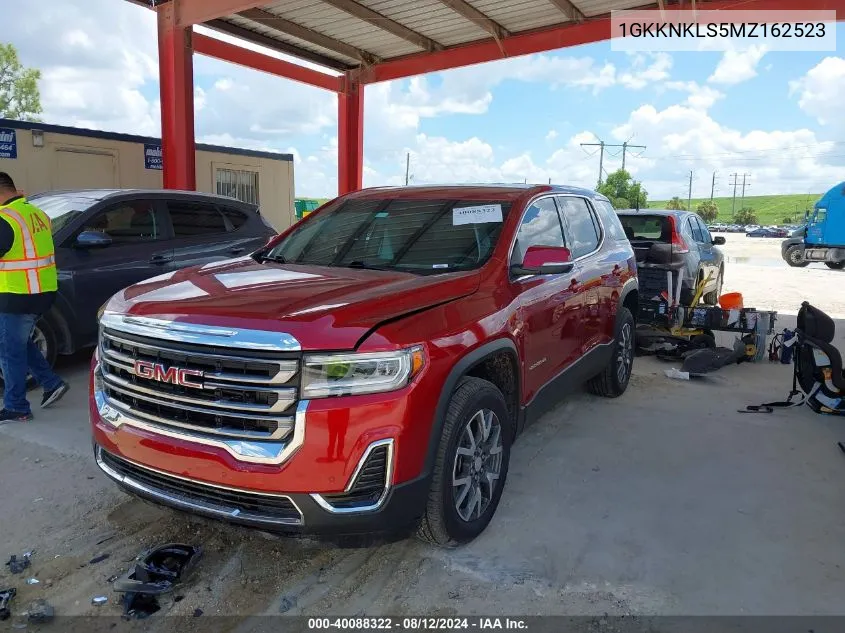 2021 GMC Acadia Fwd Sle VIN: 1GKKNKLS5MZ162523 Lot: 40088322