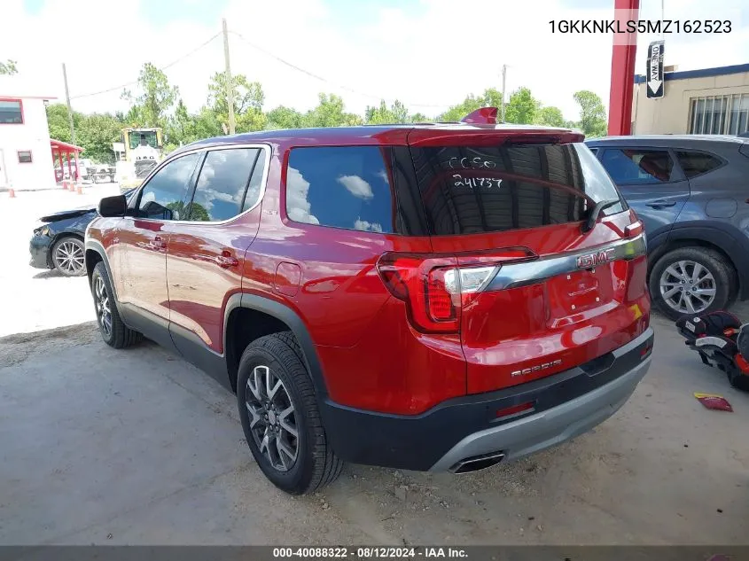 1GKKNKLS5MZ162523 2021 GMC Acadia Fwd Sle