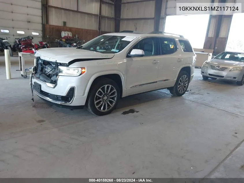 2021 GMC Acadia Awd Denali VIN: 1GKKNXLS1MZ117124 Lot: 40159268