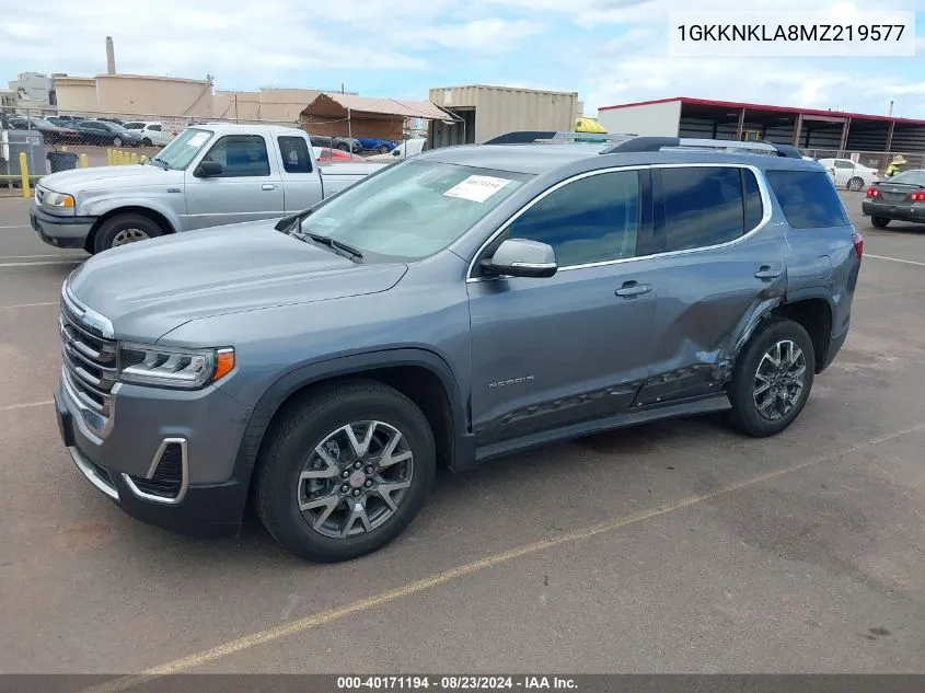 2021 GMC Acadia Fwd Sle VIN: 1GKKNKLA8MZ219577 Lot: 40171194