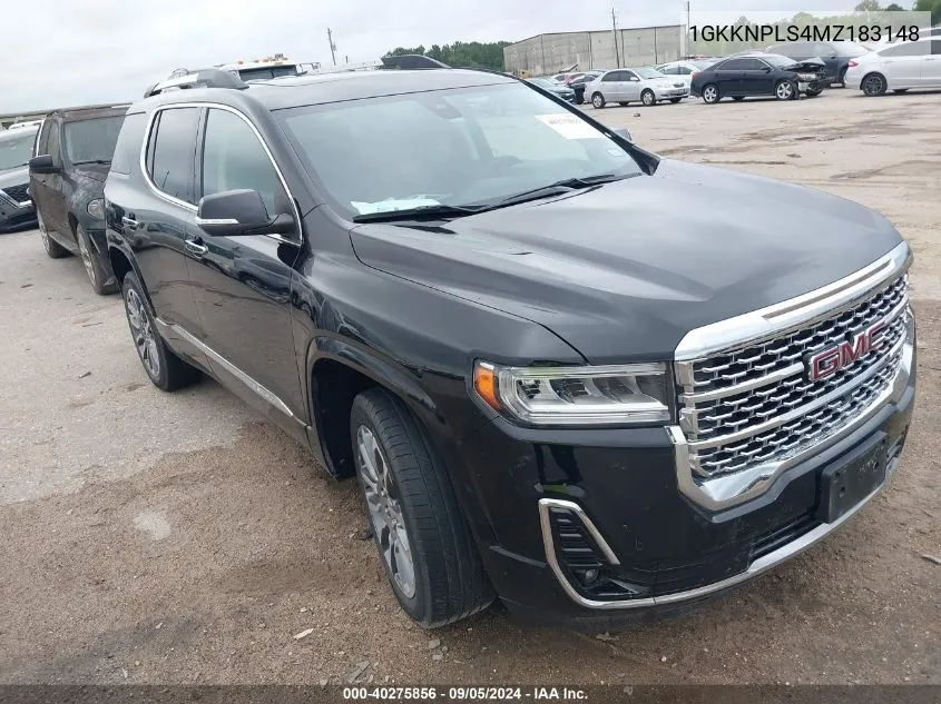 2021 GMC Acadia Denali VIN: 1GKKNPLS4MZ183148 Lot: 40275856