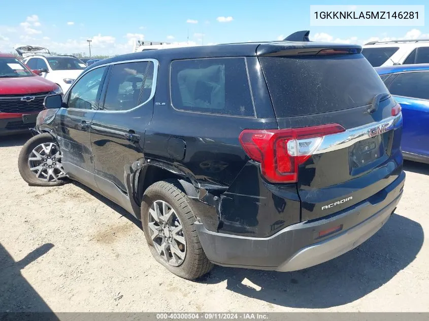 2021 GMC Acadia Fwd Sle VIN: 1GKKNKLA5MZ146281 Lot: 40300504