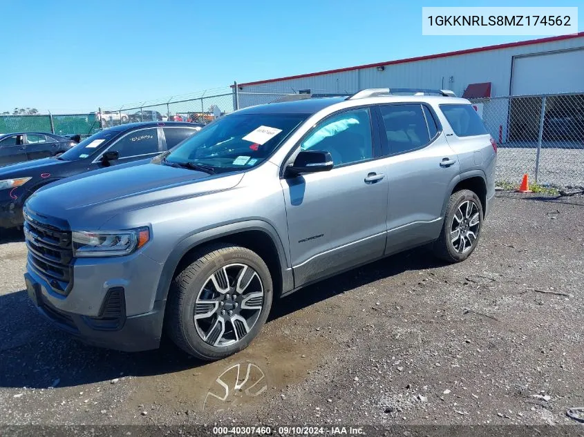 2021 GMC Acadia Awd Sle VIN: 1GKKNRLS8MZ174562 Lot: 40307460