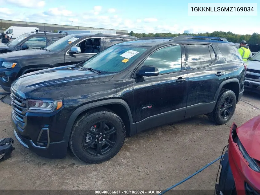 2021 GMC Acadia Awd At4 VIN: 1GKKNLLS6MZ169034 Lot: 40536637